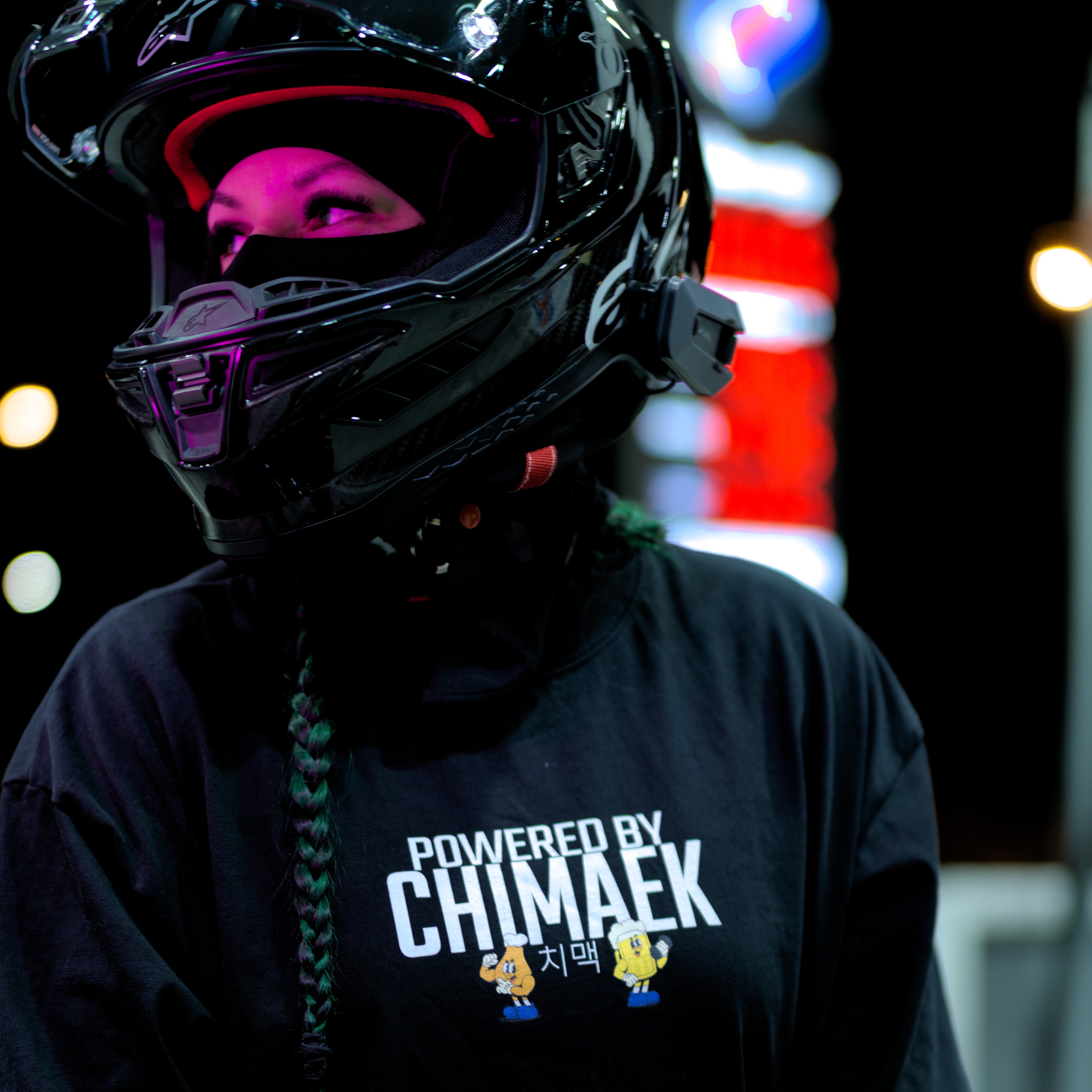 POWERED BY CHIMAEK (CHICKEN & BEER) 치맥 - OVERSIZED TEE | SHRED THREADS
