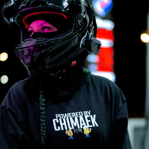 POWERED BY CHIMAEK (CHICKEN & BEER) 치맥 - OVERSIZED TEE | SHRED THREADS