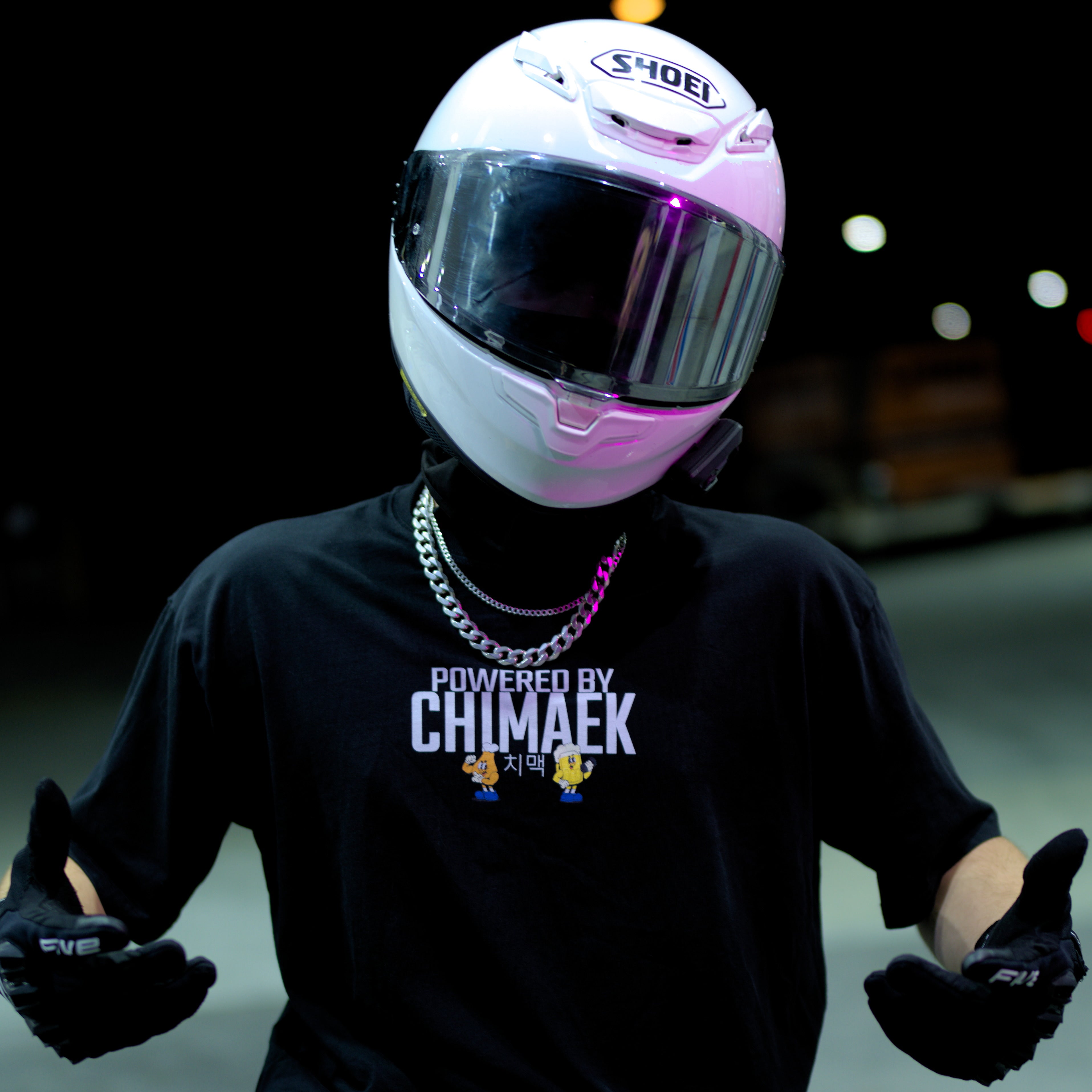 POWERED BY CHIMAEK (CHICKEN & BEER) 치맥 - OVERSIZED TEE | SHRED THREADS